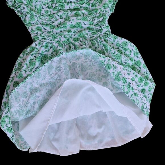 Joie girls smocked floral print dress green cotton lined cottage - Picture 13 of 16